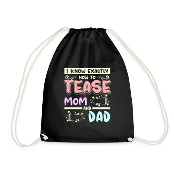 Je sais exactement comment taquiner maman et papa - Sac de sport léger - noir - Devant