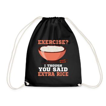 Exercice Je pensais que vous aviez plus de riz plus drôle - Sac de sport léger - noir - Devant