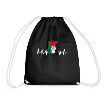 Palästina Geschenk Free Palestine Gaza Streifen - Turnbeutel - Schwarz - Vorne