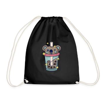 Kpop Koala Coréen Pop Bubble Tea Cadeau Enfants - Sac de sport léger - noir - Devant