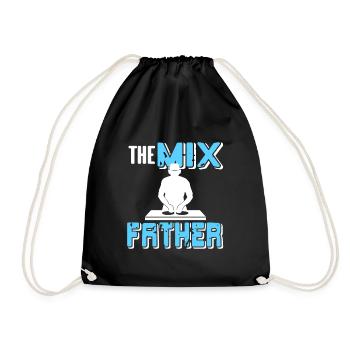 The MIX Father Cool Retro Funny Deejaying DJ - Drawstring Bag - black - Front