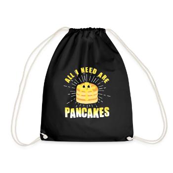 Tout ce dont j’ai besoin, ce sont des crêpes - Sac de sport léger - noir - Devant