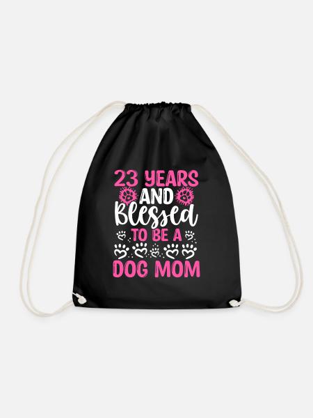 23 Birthday Blessed Dog Mom 23 Year Old Dog Mother - Turnbeutel - Schwarz