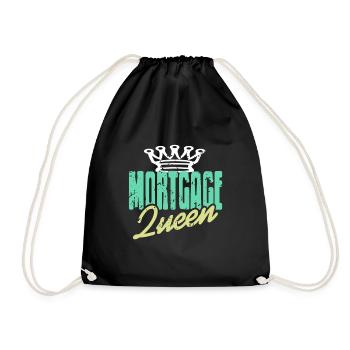 Hypothèque QUEEN Cool Rétro Vintage Banker T-Shirt - Sac de sport léger - noir - Devant