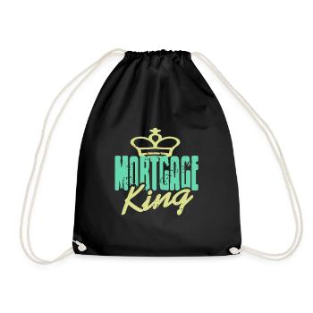 Hypothèque KING Cool Rétro Vintage Banker T-Shirt - Sac de sport léger - noir - Devant
