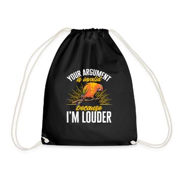 Molinasittich Parrot Bird Sun Parakeet - Drawstring Bag - black - Front