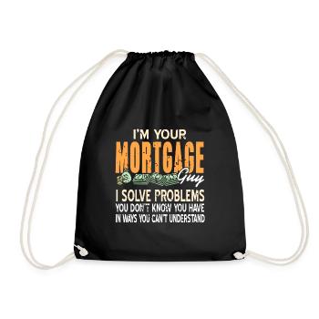 I'm Your Mortgage Guy Funny Retro Banker Designs - Turnbeutel - Schwarz - Vorne
