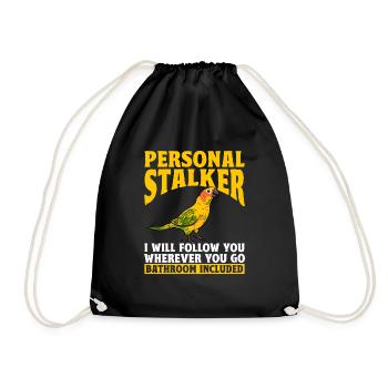 Molinasittich Parrot Bird Sun Parakeet - Drawstring Bag - black - Front