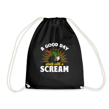 Molinasittich Parrot Bird Sun Parakeet - Drawstring Bag - black - Front