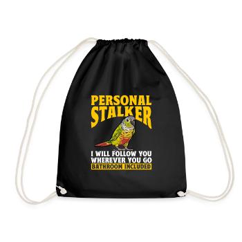 Molinasittich Parrot Bird Sun Parakeet - Drawstring Bag - black - Front