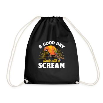 Molinasittich Parrot Bird Sun Parakeet - Drawstring Bag - black - Front