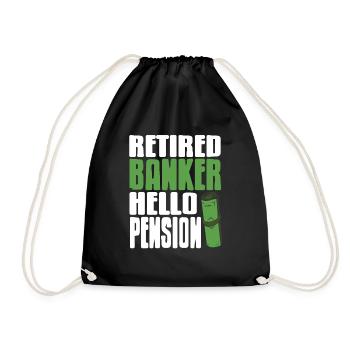 BANQUIER retraité Bonjour Pension Retro Drôle Banquier - Sac de sport léger - noir - Devant