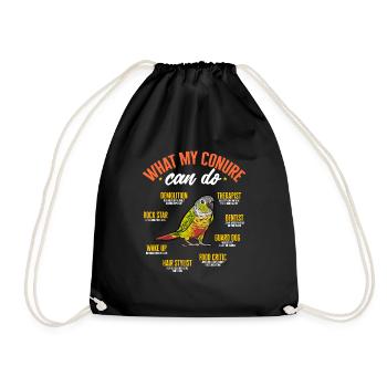 Molinasittich Parrot Bird Sun Parakeet - Drawstring Bag - black - Front