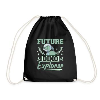 Enfants dinosaures futur dino explorateur - Sac de sport léger - noir - Devant