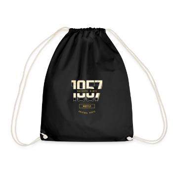 Awesome Since 1957 Mostly Original Parts Birthday - Drawstring Bag - black - Front