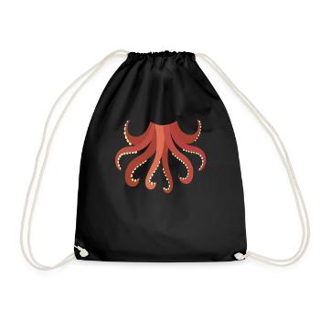 Funny Animal Octopus Costume For Halloween - Drawstring Bag - black - Front