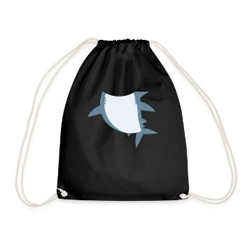 Funny Animal Shark Costume For Halloween - Drawstring Bag - black - Front