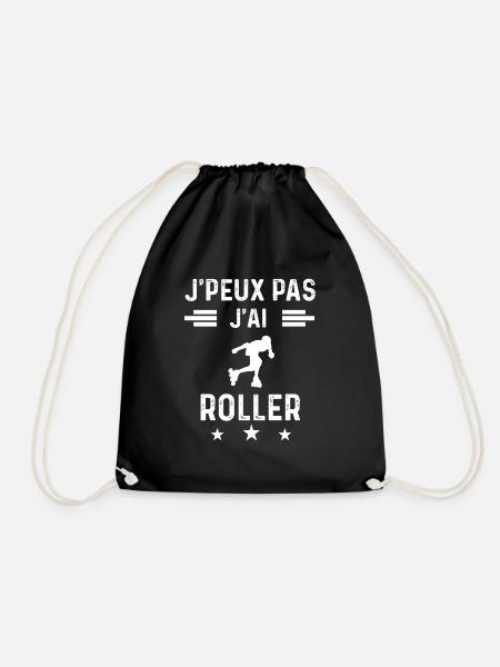 patineur je peux pas j'ai roller - Sac de sport léger - noir