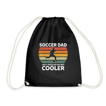 Fußball Dad Normaler Vater Nur Cooler Papa - Turnbeutel - Schwarz - Vorne