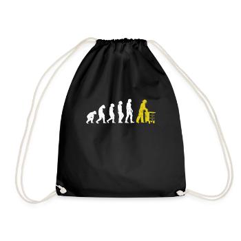 Evolution Imker Shirt - Geschenk Bienenzüchter Imk - Turnbeutel - Schwarz - Vorne