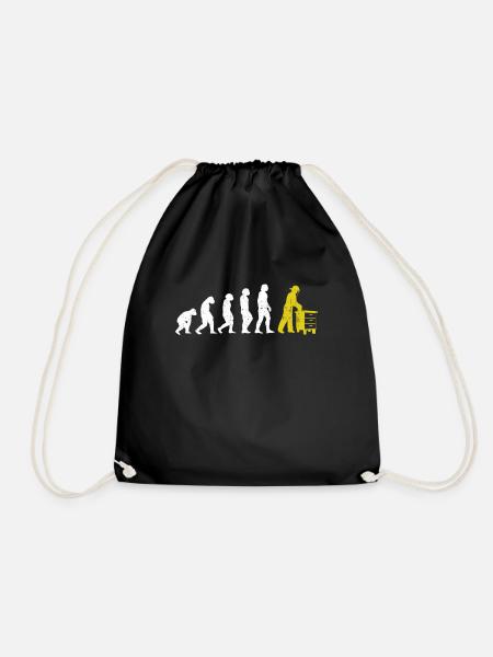 Evolution Imker Shirt - Geschenk Bienenzüchter Imk - Turnbeutel - Schwarz