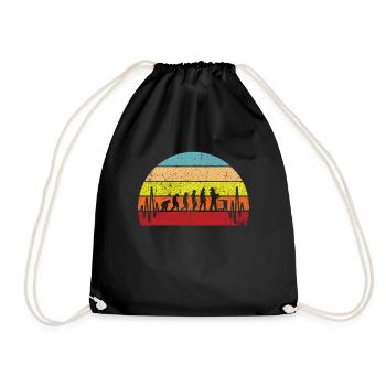 Evolution Imker Shirt - Geschenk Bienenzüchter Imk - Turnbeutel - Schwarz - Vorne