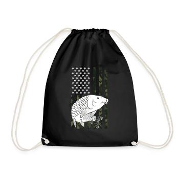 Drapeaux des États-Unis American Patriot Fisher Pêcheur - Sac de sport léger - noir - Devant