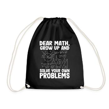 Chers maths, grandissez et résolvez les drôles - Sac de sport léger - noir - Devant