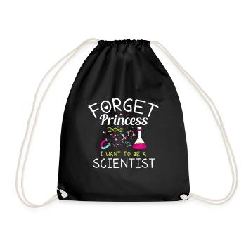 Oubliez princesse, je veux scientifique - Sac de sport léger - noir - Devant