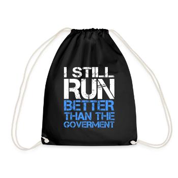 Je cours toujours mieux que le drôle - Sac de sport léger - noir - Devant