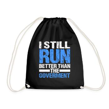 Je cours toujours mieux que le drôle - Sac de sport léger - noir - Devant