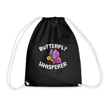 Butterfly Whisperer Insectes Amant Papillon - Sac de sport léger - noir - Devant