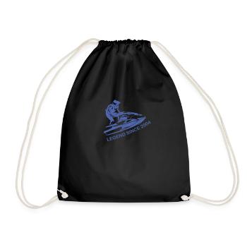 Geschenke zum Geburtstag 2004 Jet Ski - Turnbeutel - Schwarz - Vorne