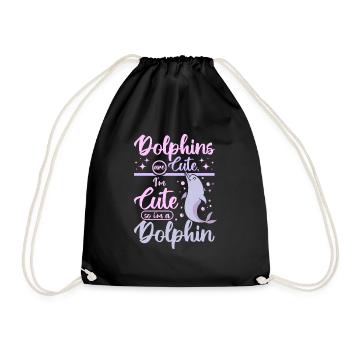 Les dauphins sont mignons je suis coupé donc je suis un dauphin - Sac de sport léger - noir - Devant