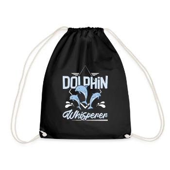 Dolphin whisperer - Turnbeutel - Schwarz - Vorne