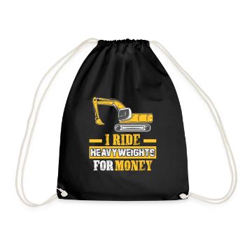 Bauarbeiter Bagger Job Crew Baustelle - Turnbeutel - Schwarz - Vorne