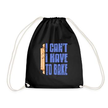 Je ne peux pas avoir à cuire cool Drôle Retro Baker - Sac de sport léger - noir - Devant