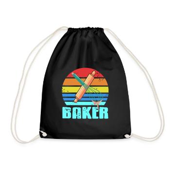 Rétro Vintage BAKER Awesome Baker Designs T-Shirt - Sac de sport léger - noir - Devant