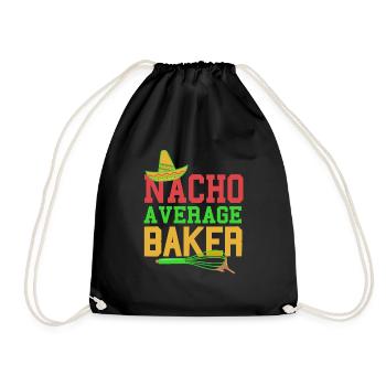 NACHO Average Baker Drôle Rétro Baker T-Shirt - Sac de sport léger - noir - Devant