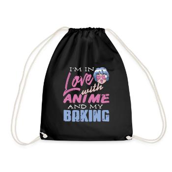 Je suis amoureux de l’anime et de mon rétro cool - Sac de sport léger - noir - Devant