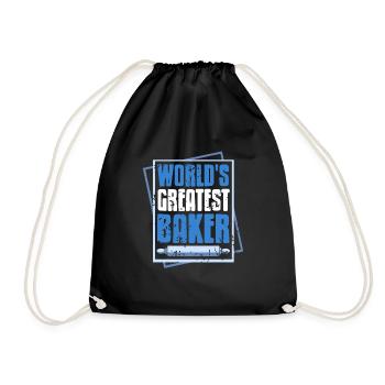 World's Greatest BAKER Cool Retro Vintage Baker - Turnbeutel - Schwarz - Vorne