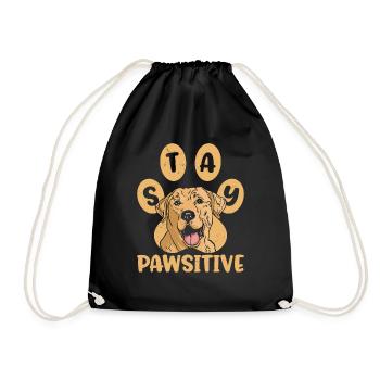 Labrador Retriever Dog Funny Pet Lover L - Drawstring Bag - black - Front
