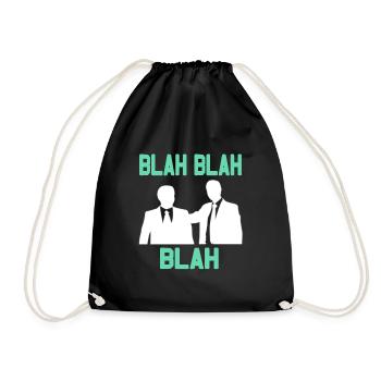 BLAH BLAH BLAH Cool Drôle Ennuyeux T-Shirt de bureau - Sac de sport léger - noir - Devant
