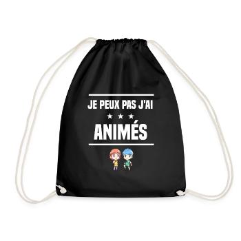 je peux pas j'ai animés humour mangaka - Sac de sport léger - noir - Devant
