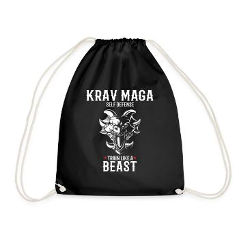 Krav Maga Dragon - Trainieren wie eine Bestie - - Turnbeutel - Schwarz - Vorne