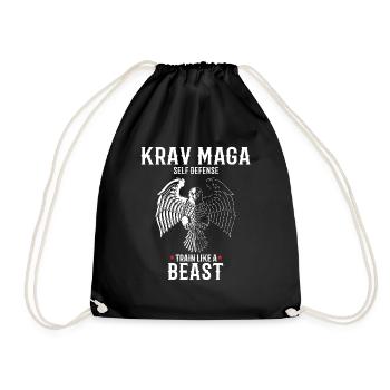 Krav Maga Eagle - Trainieren wie eine Bestie - - Turnbeutel - Schwarz - Vorne