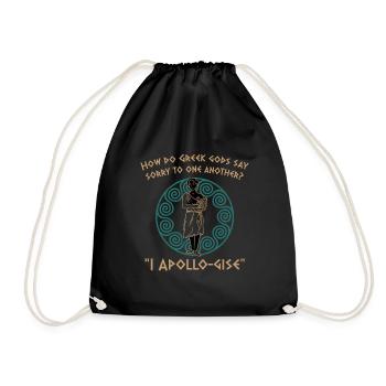 Antike Griechisches Mythologie und Griechischer - Turnbeutel - Schwarz - Vorne