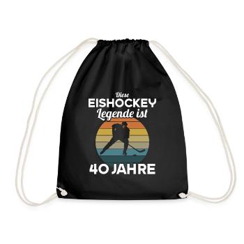 Diese Eishockey Legende ist 40 Jahre 40 Geburtstag - Turnbeutel - Schwarz - Vorne