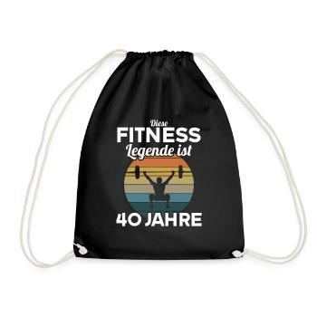 Diese Fitness Legende ist 40 Jahre 40 Geburtstag - Turnbeutel - Schwarz - Vorne