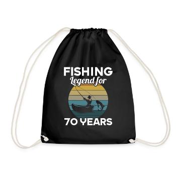 Cette légende de la pêche a 70 ans 70 anniversaire - Sac de sport léger - noir - Devant